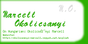 marcell okolicsanyi business card